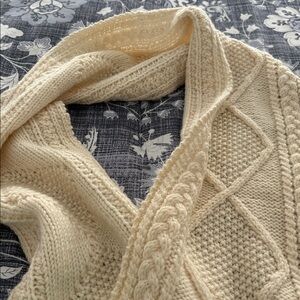 Irish Cream Knit Scarf